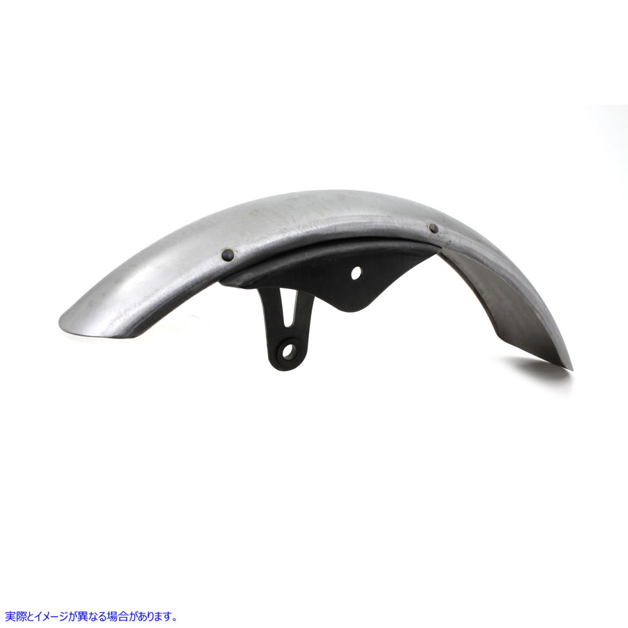 50-2011 フロントフェンダースプリングスタイルロースチール 取寄せ Vツイン Front Fender Spring Style Raw Steel (検索用／