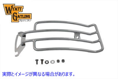 50-2021 ワイアット ガトリング クローム コンター 荷物ラック 取寄せ Vツイン Wyatt Gatling Chrome Contour Luggage Rack (検