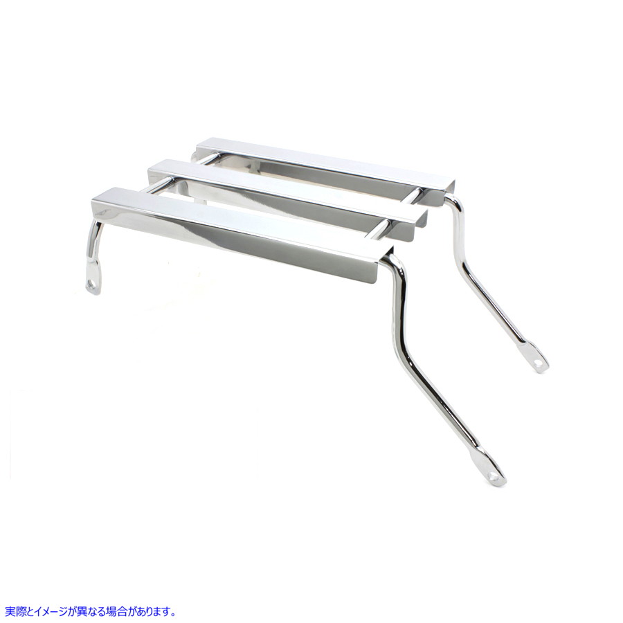 50-2074 ワイアット ガトリング クローム レトロ ラゲッジ ラック 取寄せ Vツイン Retro 3 Bar Luggage Rack (検索用／