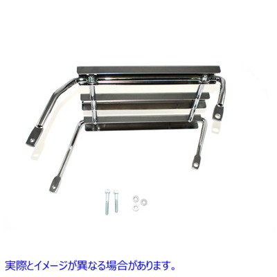 50-2075 ワイアット ガトリング クローム レトロ ラゲッジ ラック 取寄せ Vツイン Retro 3 Bar Luggage Rack (検索用／