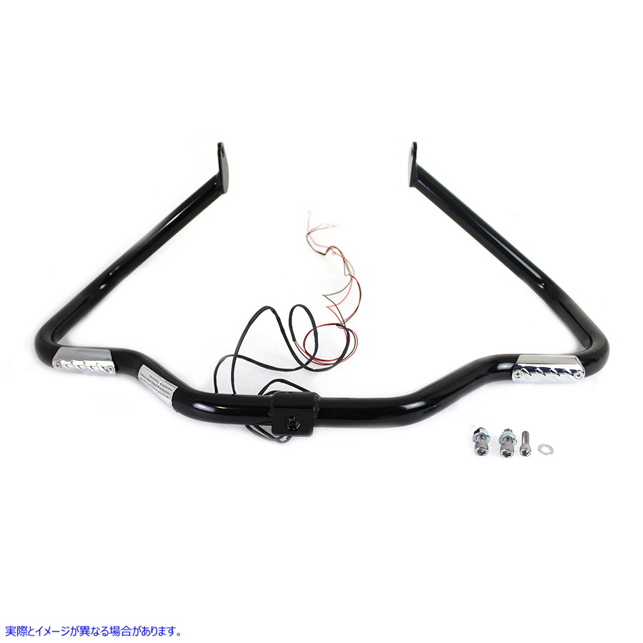 51-0014 ブラック フロント ターン シグナル ハイウェイ バー 取寄せ Vツイン Black Front Turn Signal Highway Bar (検索用／