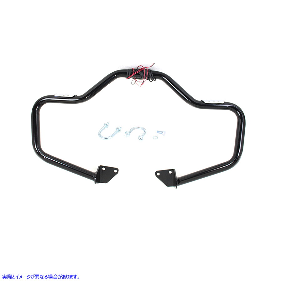 51-0020 ブラック フロント ターン シグナル ハイウェイ バー 取寄せ Vツイン Black Front Turn Signal Highway Bar (検索用／