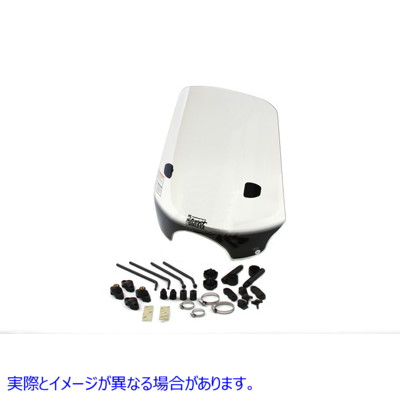51-0325 ストリートシールド スモークフロントガラス 取寄せ Vツイン Streetshield Smoked Windshield (検索用／ National Cycle