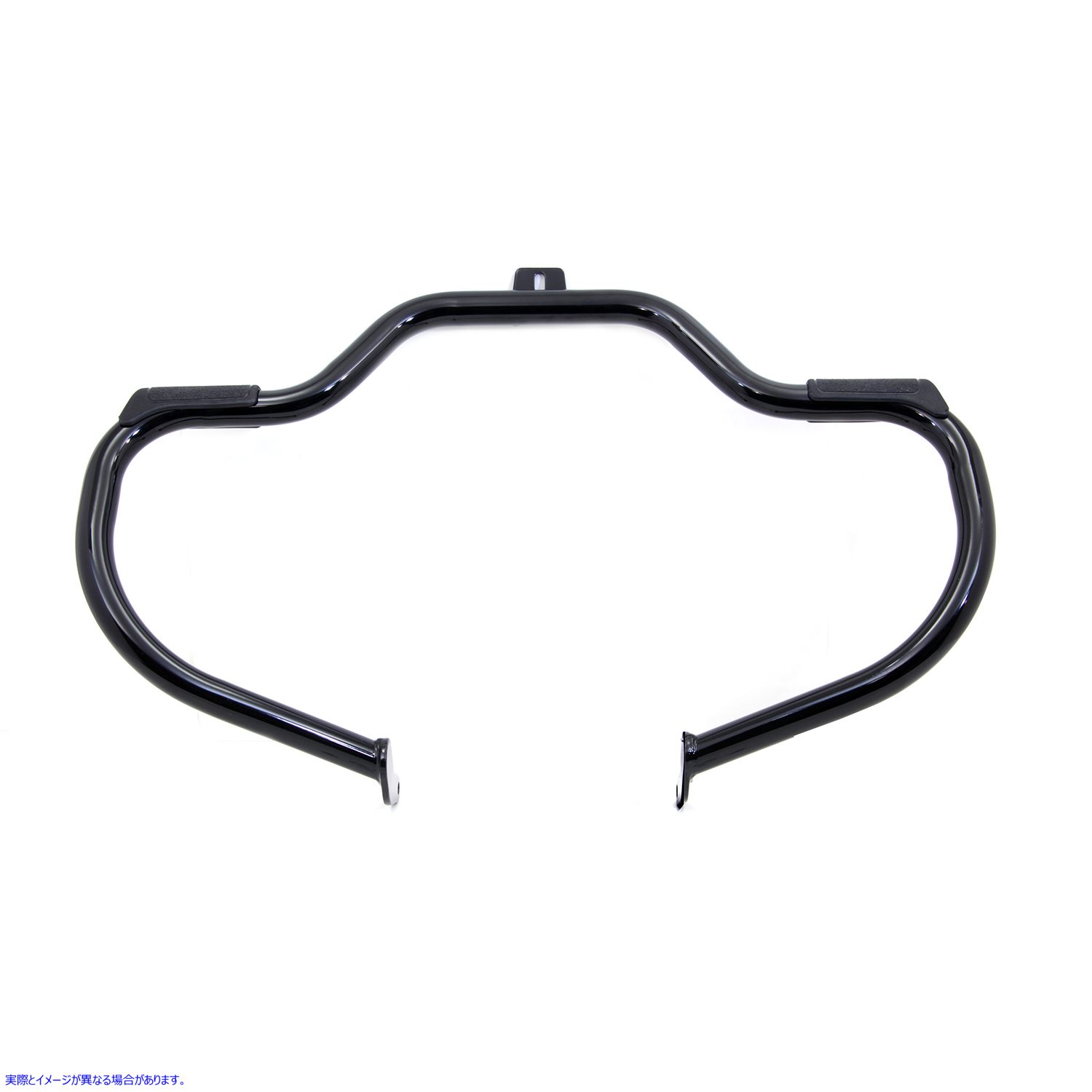 51-0870 フットペグパッド付きブラックフロントエンジンバー 取寄せ Vツイン Black Front Engine Bar with Footpeg Pads (検索用