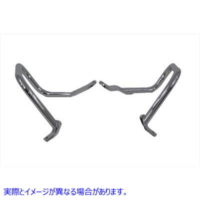 51-0877 クロームリアフレームガードセット 取寄せ Vツイン Chrome Rear Frame Guard Set (検索用／49261-00A