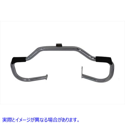 51-0995 クローム フロント エンジン バー (フットペグ パッド付き) 取寄せ Vツイン Chrome Front Engine Bar with Footpeg Pads