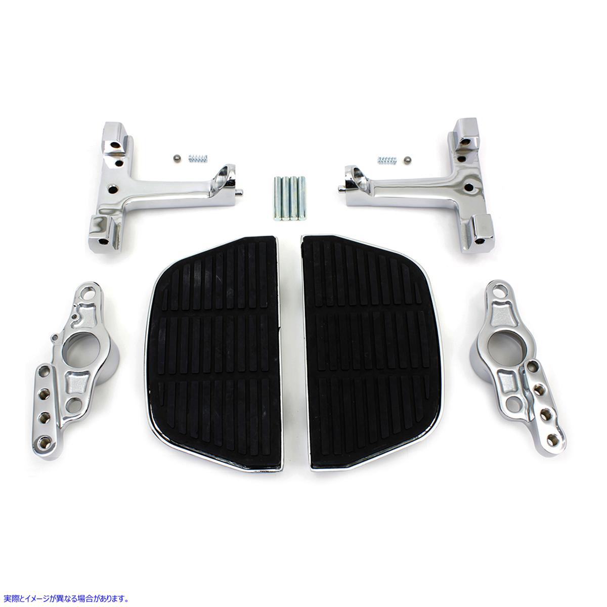 51-0998 スイングアームマウントキット付きパッセンジャーフットボードセット 取寄せ Vツイン Passenger Footboard Set with Swi