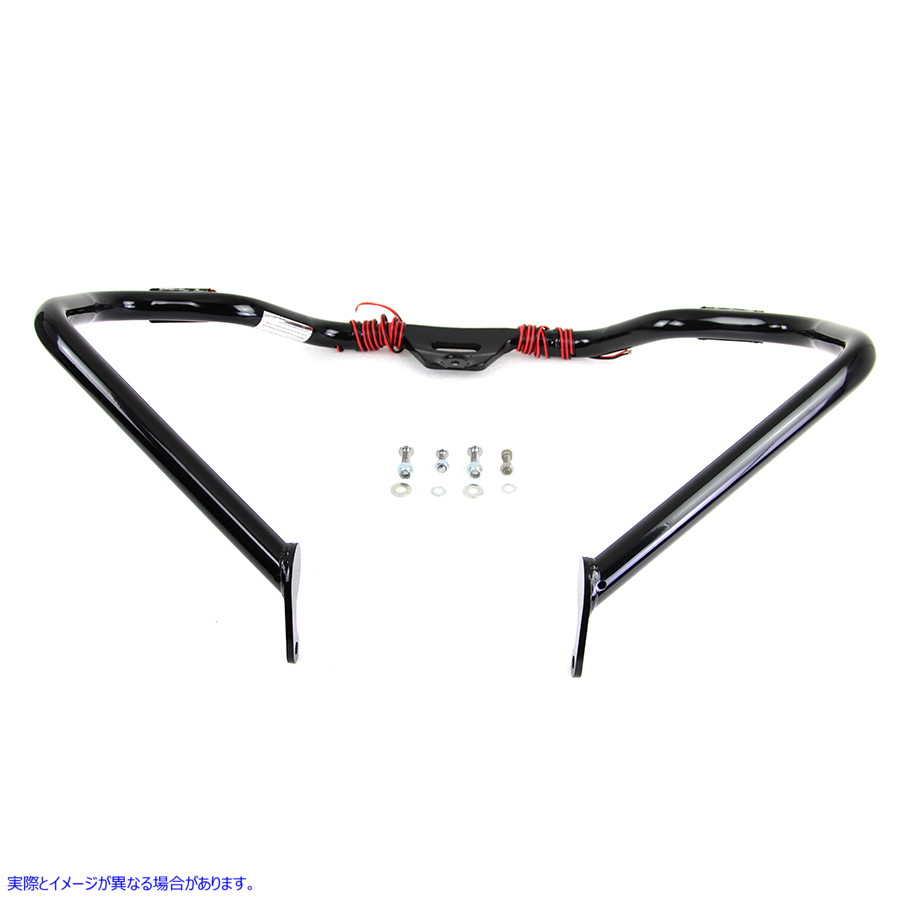 51-1069 ブラック フロント ターン シグナル ハイウェイ バー 取寄せ Vツイン Black Front Turn Signal Highway Bar (検索用／