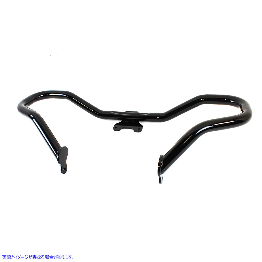 51-1070 ブラックチョップドフロントエンジンガード 取寄せ Vツイン Black Chopped Front Engine Guard (検索用／49000114