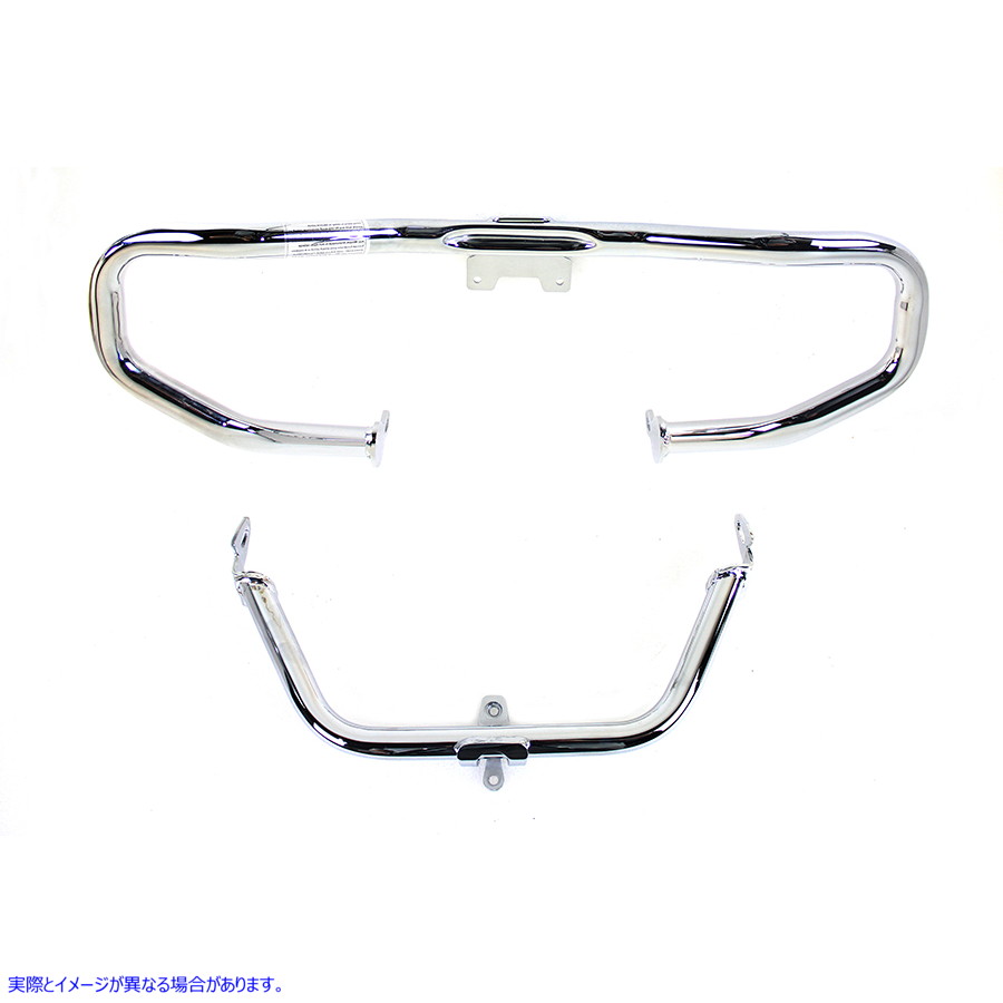 51-1072 クロームチョップドフロントエンジンガード 取寄せ Vツイン Chrome Chopped Front Engine Guard (検索用／