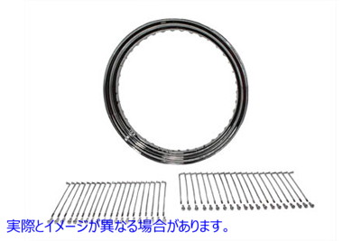 52-0301 19 インチ X 2.50 インチ ホイール リムとスポーク キット クローム 取寄せ Vツイン 19 inch X 2.50 inch Wheel Rim and