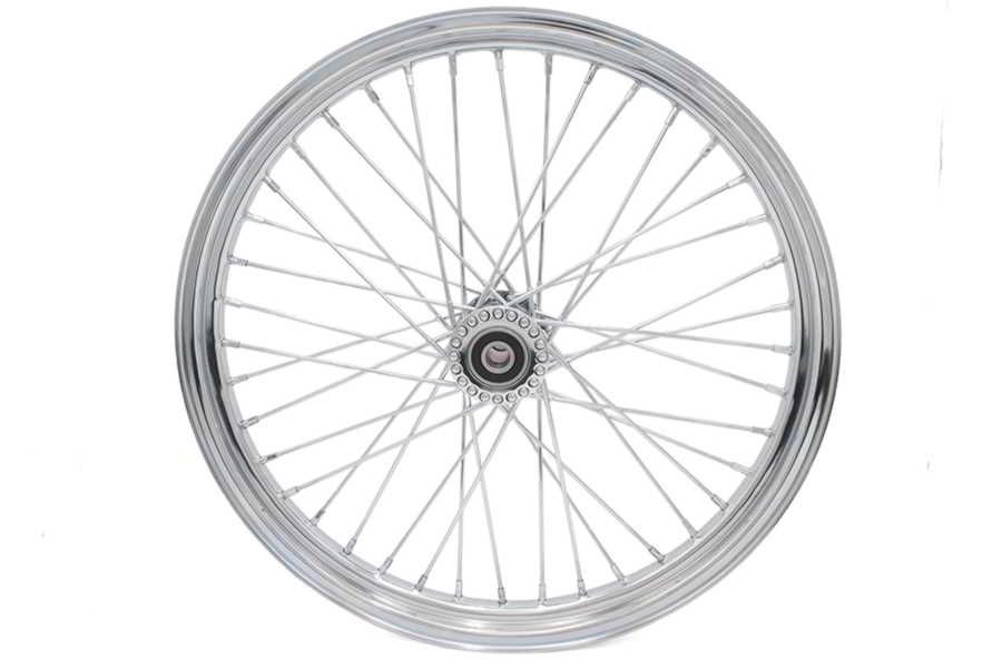 52-0437 取寄せ Vツイン 21 inch x 2.15 inch Front Spool Wheel Chrome (検索用／)