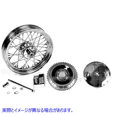 52-1051 16 インチ x 3.00 インチ ホイールおよびブレーキドラム アセンブリ クローム 取寄せ Vツイン 16 inch x 3.00 inch Whee