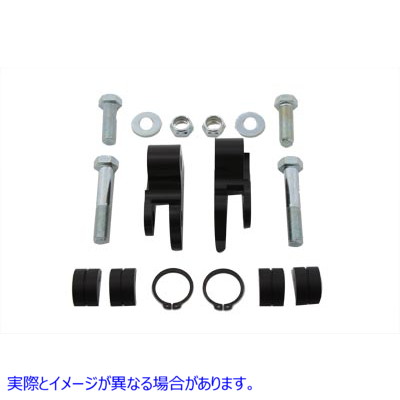 54-0533 リアショック ロワリングキット ブラック 取寄せ Vツイン Rear Shock Lowering Kit Black (検索用／