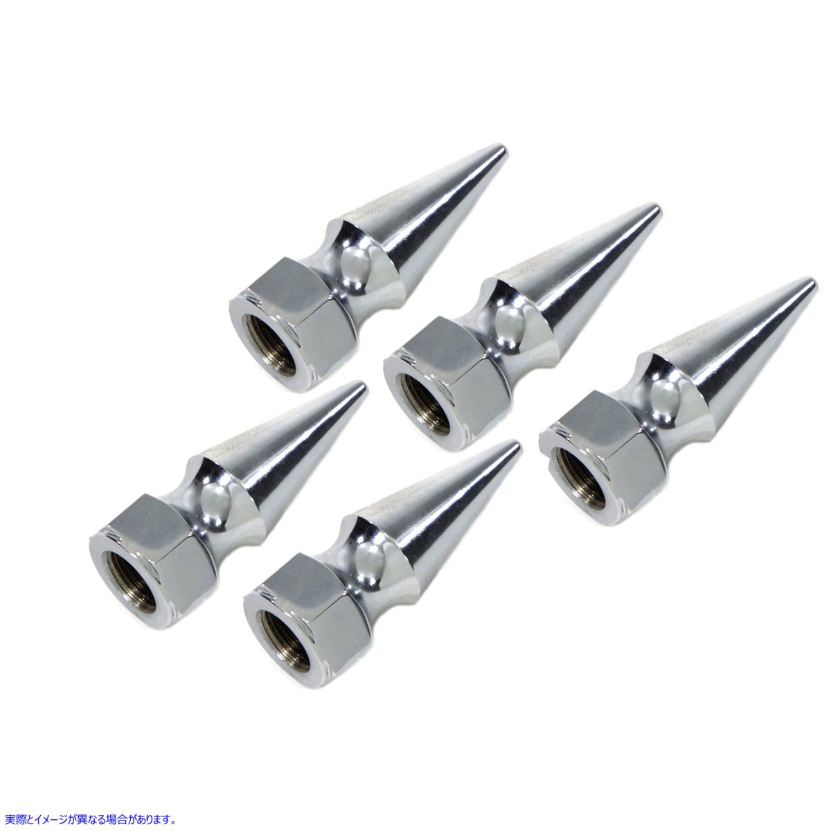 6901-5 クロムパイクナット細目10-32ネジ 取寄せ Vツイン Chrome Pike Nut Fine 10-32 Thread (検索用／ Colony