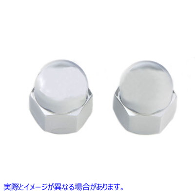 6933-4T クロム エイコーン ナット ファイン 5/16 インチ - 24 スレッド 取寄せ Vツイン Chrome Acorn Nut Fine 5/16 inch-24 Th