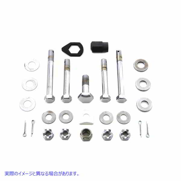8164-19 クローム上部および下部モーターマウントボルトキット 取寄せ Vツイン Chrome Upper and Lower Motor Mount Bolt Kit (