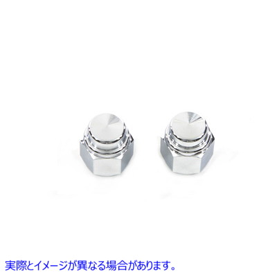 8420-1T クローム キャップ ナット 細目 1/2 インチ-20 ネジ 取寄せ Vツイン Chrome Cap Nut Fine 1/2 inch-20 Thread (検索用／