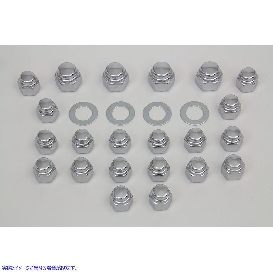 8449-22 ロッカー ボックス ナット キット キャップ スタイル 取寄せ Vツイン Rocker Box Nut Kit Cap Style (検索用／ Colony