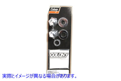 8606-6 クローム アクスル ナット キット エイコーン スタイル 取寄せ Vツイン Chrome Axle Nut Kit Acorn Style (検索用／ Colo