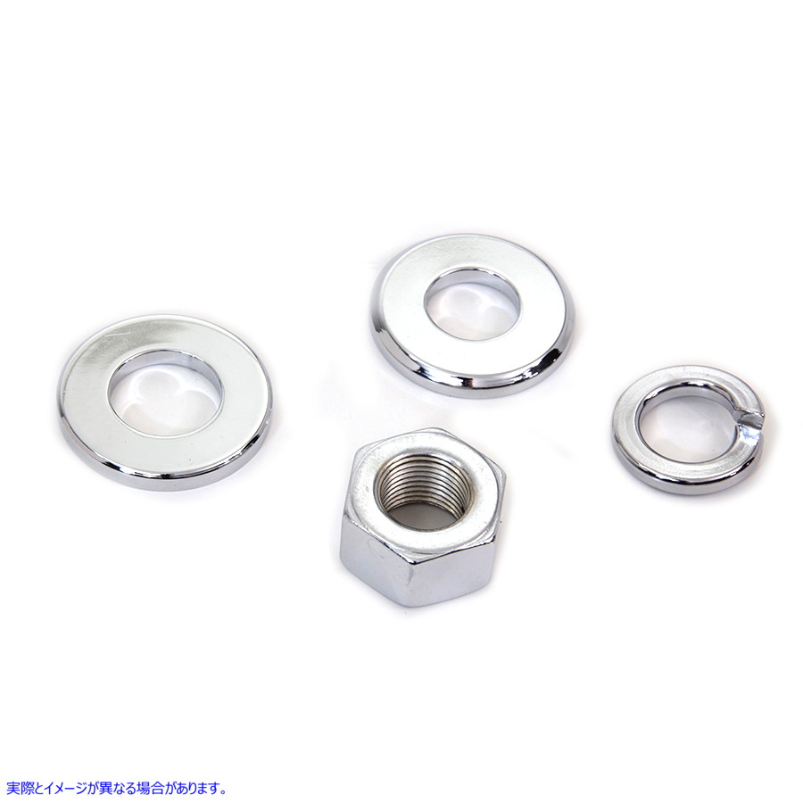 8715-4 クローム リア アクスル ナット キット 取寄せ Vツイン Chrome Rear Axle Nut Kit (検索用／ Colony