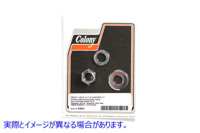 8769-3 クロームフロントアクスルナットとワッシャーキット 取寄せ Vツイン Chrome Front Axle Nut and Washer Kit (検索用／ Co