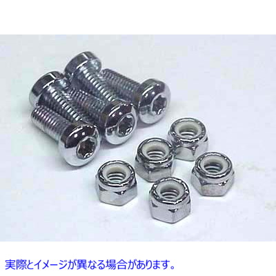 8794-10T クロームフロントブレーキディスクボルトセット 取寄せ Vツイン Chrome Front Brake Disc Bolt Set (検索用／3655