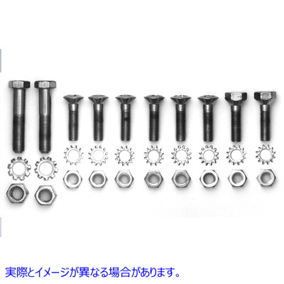 8879-30 リアフェンダーストラットストッククロームボルトキット 取寄せ Vツイン Rear Fender Strut Stock Chrome Bolt Kit (検