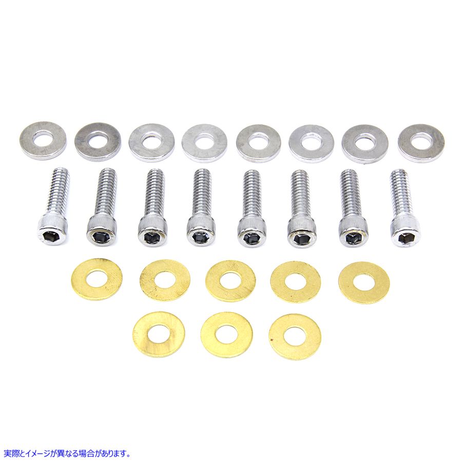 8931-16 ロッカーボックスカバー アレンスクリュー クローム 取寄せ Vツイン Rocker Box Cover Allen Screw Chrome (検索用／ Co