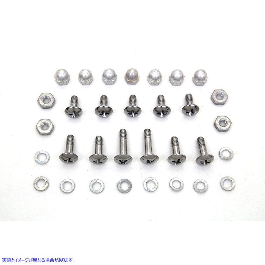 9201-33 フロントガラス取付ネジセット カドミウム Windshield Mounting Screw Set Cadmium 取寄せ Vツイン (検索用／ Colony