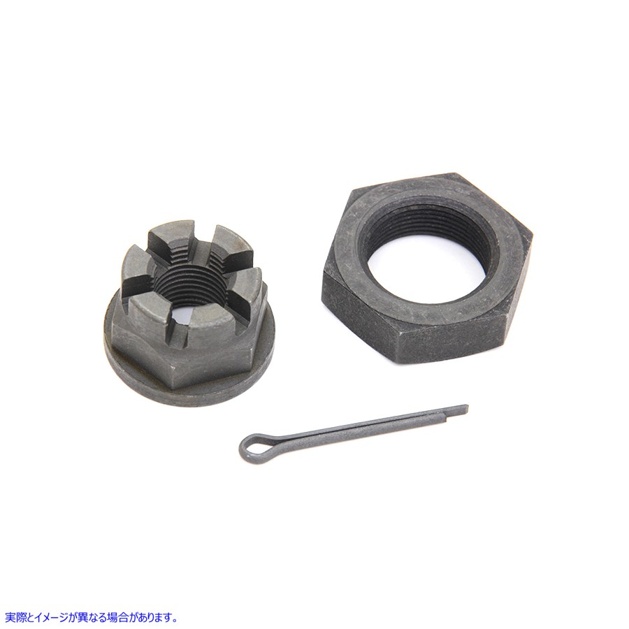 9406-3 フロント アクスル ナット キット パーカーライズド Front Axle Nut Kit Parkerized 取寄せ Vツイン (検索用／ Colony