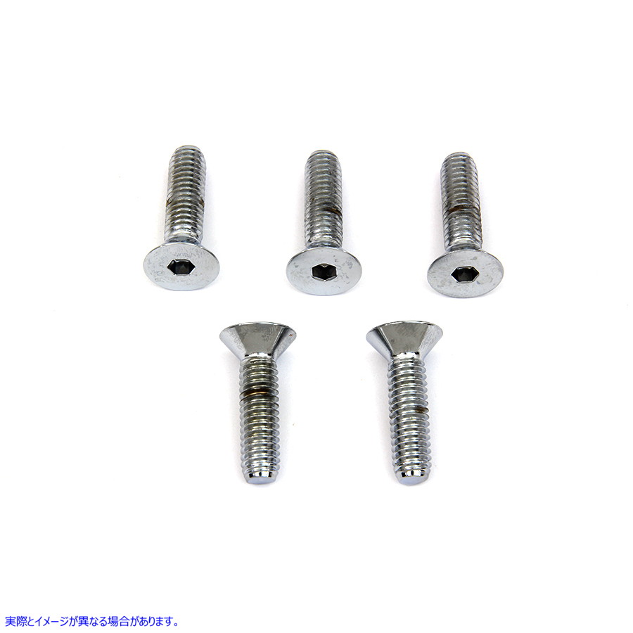 9600-5 フロントディスクブレーキネジ 取寄せ Vツイン Front Disc Brake Screw Kit Chrome (検索用／ Colony