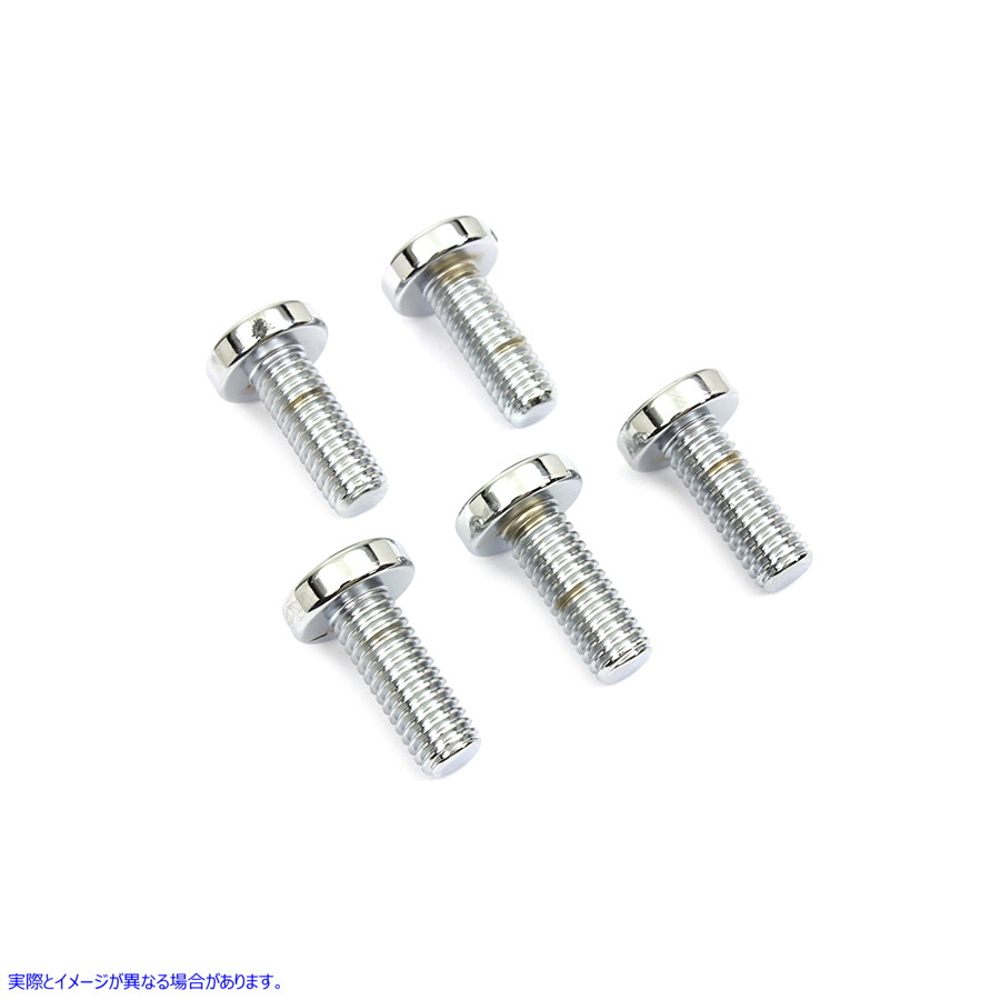 9818-5 クロームリアブレーキディスクボルト 取寄せ Vツイン Chrome Rear Brake Disc Bolts (検索用／43567-92 Colony