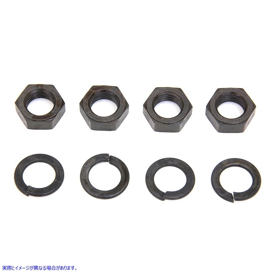 9842-8 ロッカーアームシャフトパーカーライズドエンドナットキット 取寄せ Vツイン Rocker Arm Shaft Parkerized End Nut Kit (