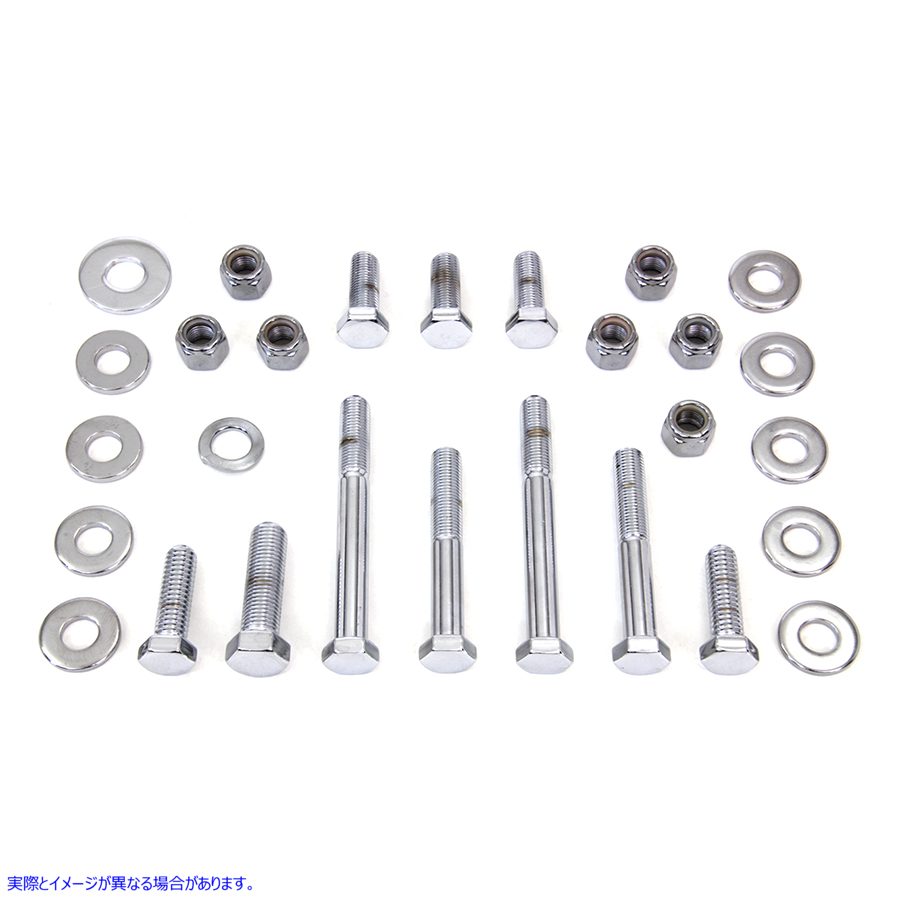 9854-28 上下のクロームエンジンボルト 取寄せ Vツイン Upper and Lower Chrome Engine Bolts (検索用／ Colony